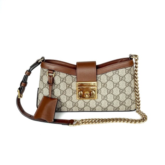 Gucci Padlock Small Shoulder Bag in GG Supreme Canvas